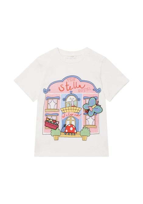 T-shirt con stampa e patch STELLA MC CARTNEY KIDS | TY8A11 Z0434101